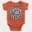 Straight Outta Maamiyaar Veedu Short Sleeve Baby Onesie in Orange Color
